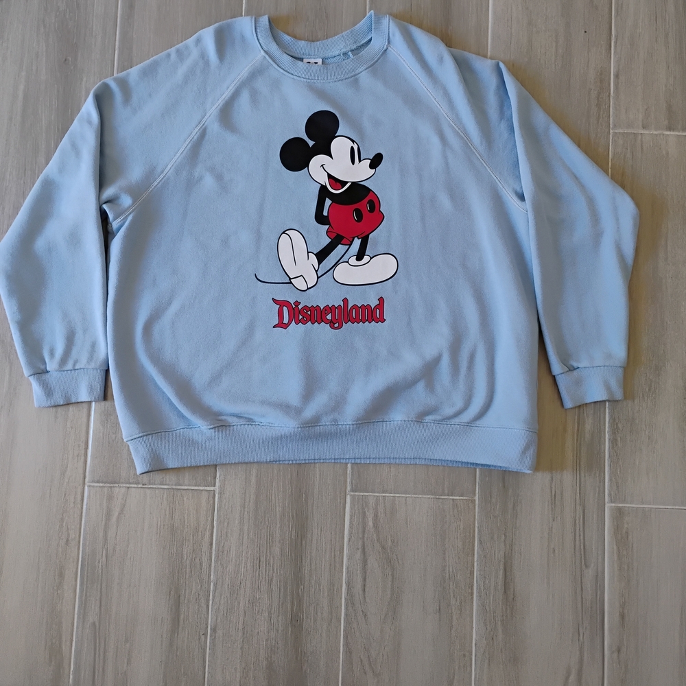 Disney Light Blue Vintage Mickey Graphic Pullover Sz XXL - Picture 3 of 8